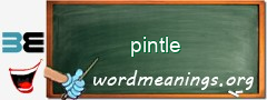 WordMeaning blackboard for pintle